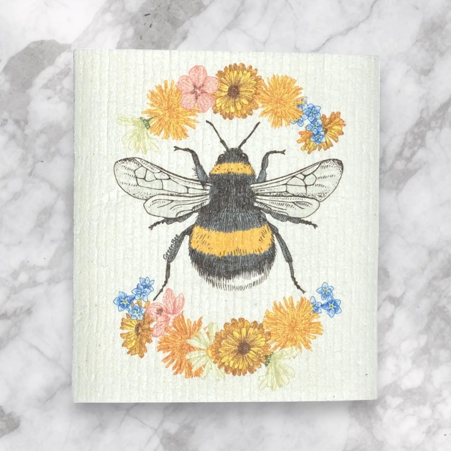 Bee Towels | Kitchen Cloth | Swedish Dish Cloth Green Bee Tea Towels