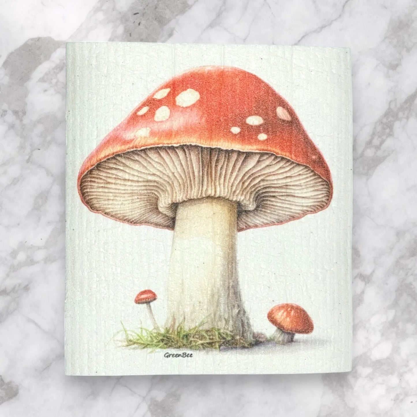 Mushroom Towels | Kitchen Cloth | Swedish Dish Cloth Green Bee Tea Towels