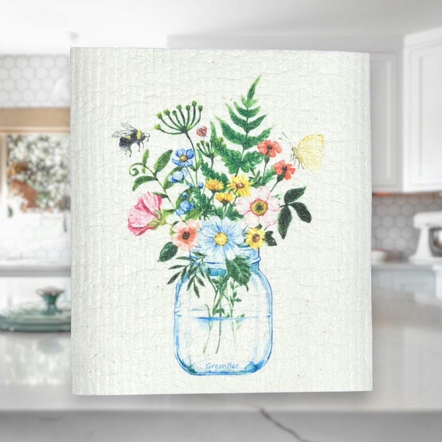 Flower Vase Towel | Kitchen Cloth | Swedish Dish Cloth