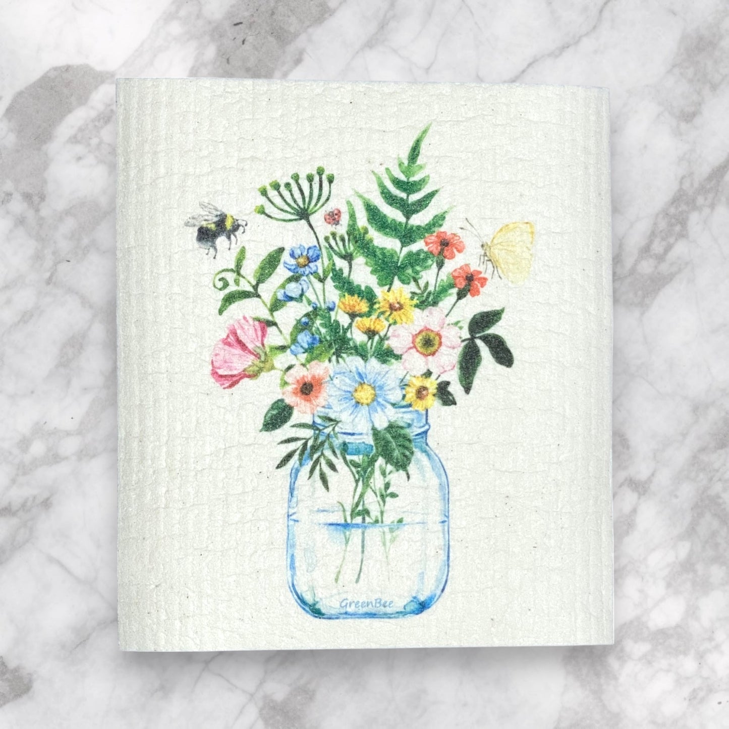 Flower Vase Towel | Kitchen Cloth | Swedish Dish Cloth