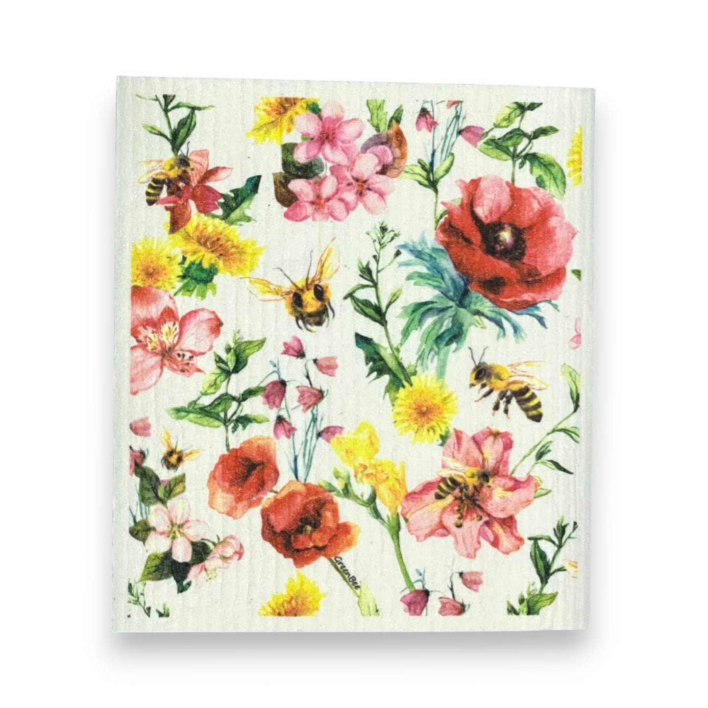 Floral Vase Towel | Kitchen Cloth | Swedish Dish Cloth