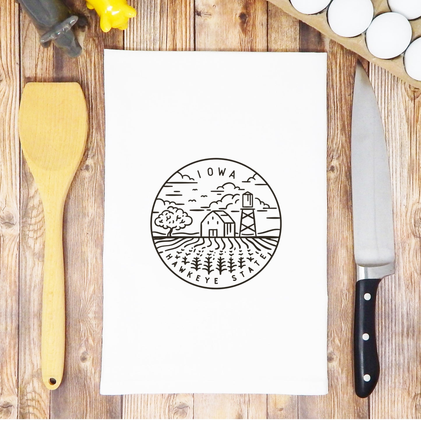 Iowa Kitchen Towel | Tea Towels | Flour Sack Dish Towels