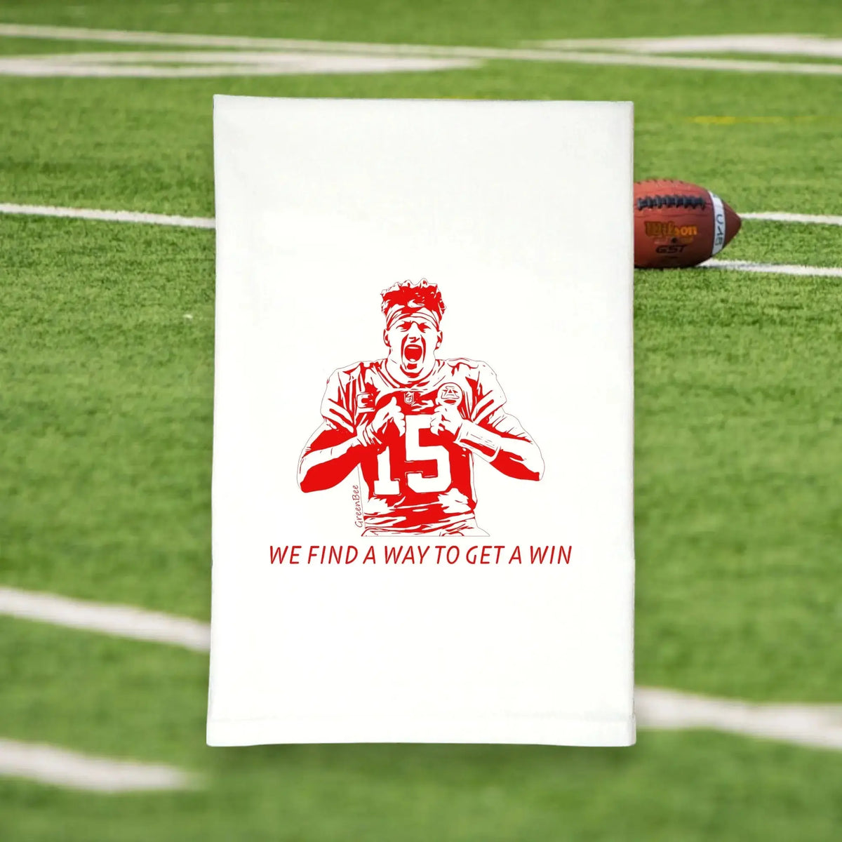 Mahomes Chiefs Kitchen Towel Green Bee Tea Towels