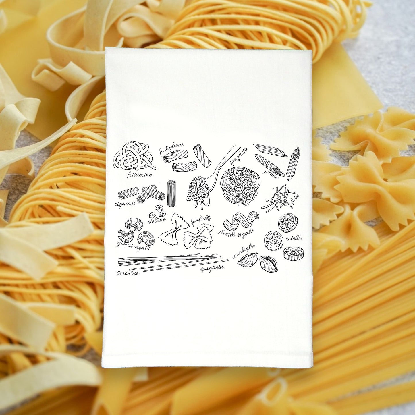 Pasta Kitchen Towel | Tea Towels | Food Dish Towels