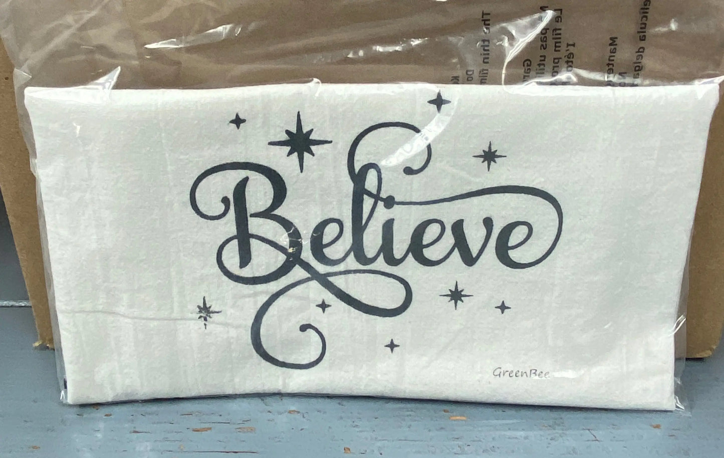 Believe Tea Towel Seconds Sale Green Bee Tea Towels