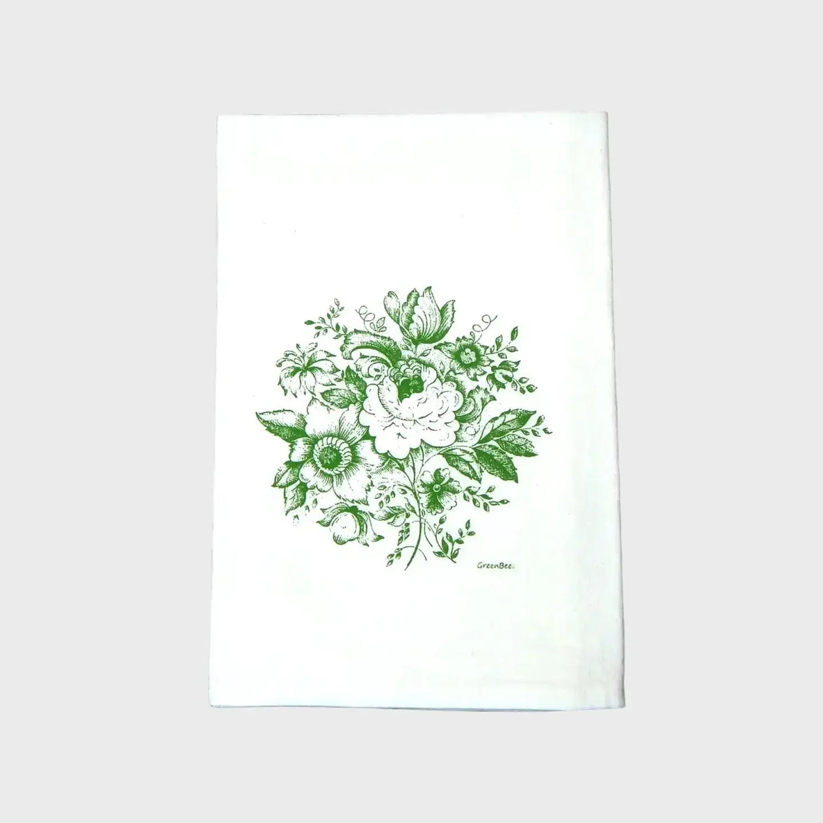 Posy Floral Spring Tea Towel | Garden Kitchen Gift Green Bee Tea Towels