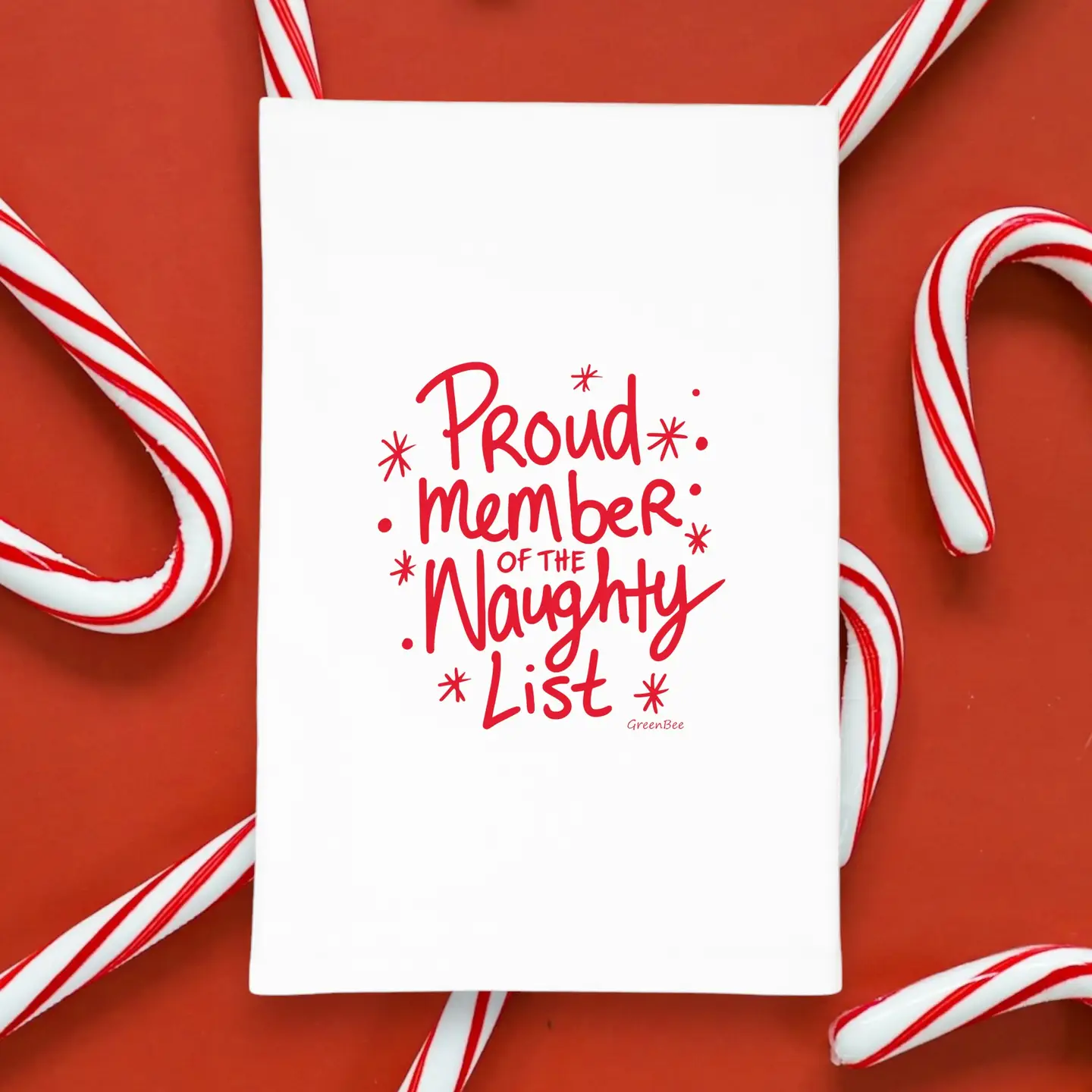 Naughty Christmas Towel | Tea Towels | Kitchen Tea Towels