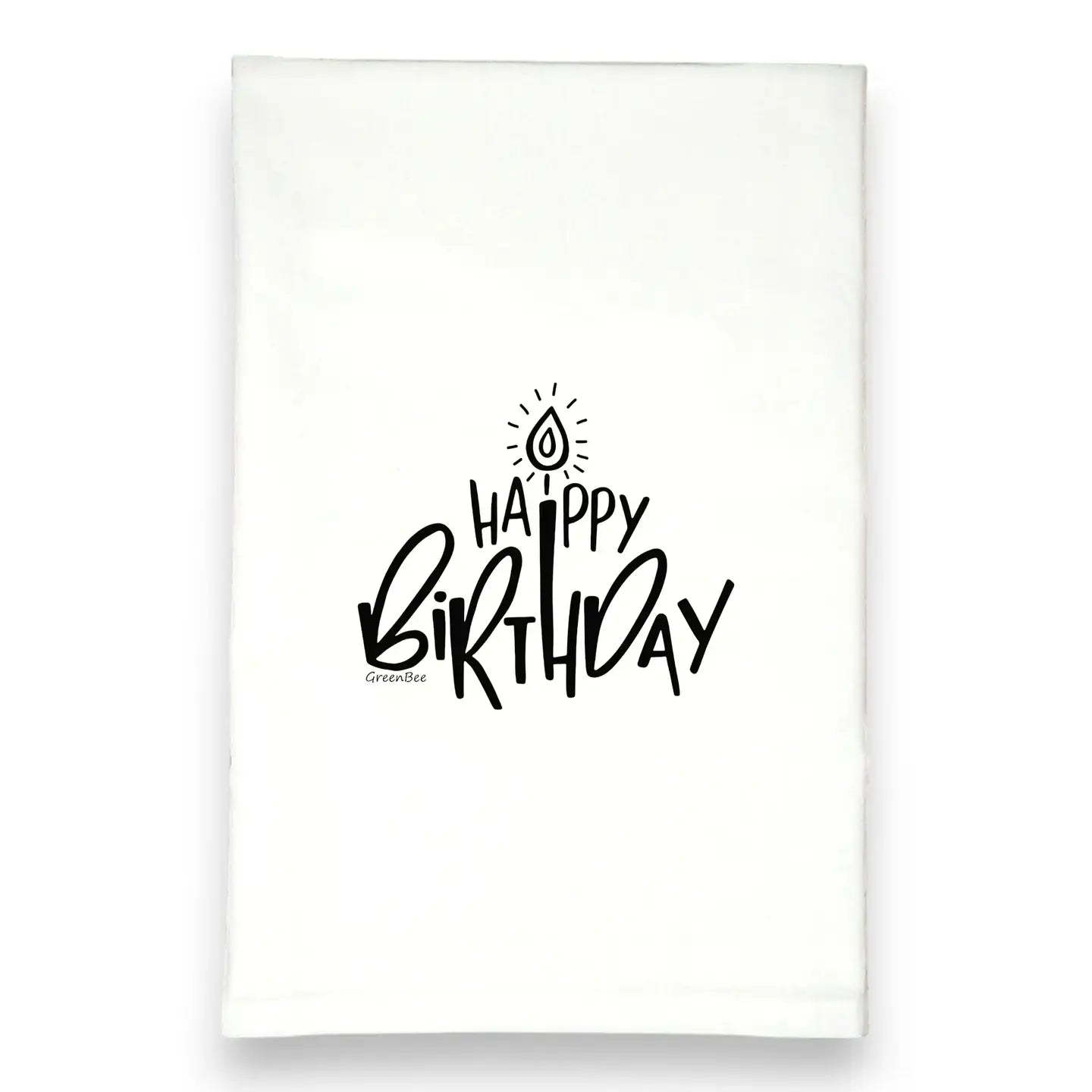 Birthday Dish Towel | Tea Towel | Rustic Kitchen Tea Towel Green Bee Tea Towels