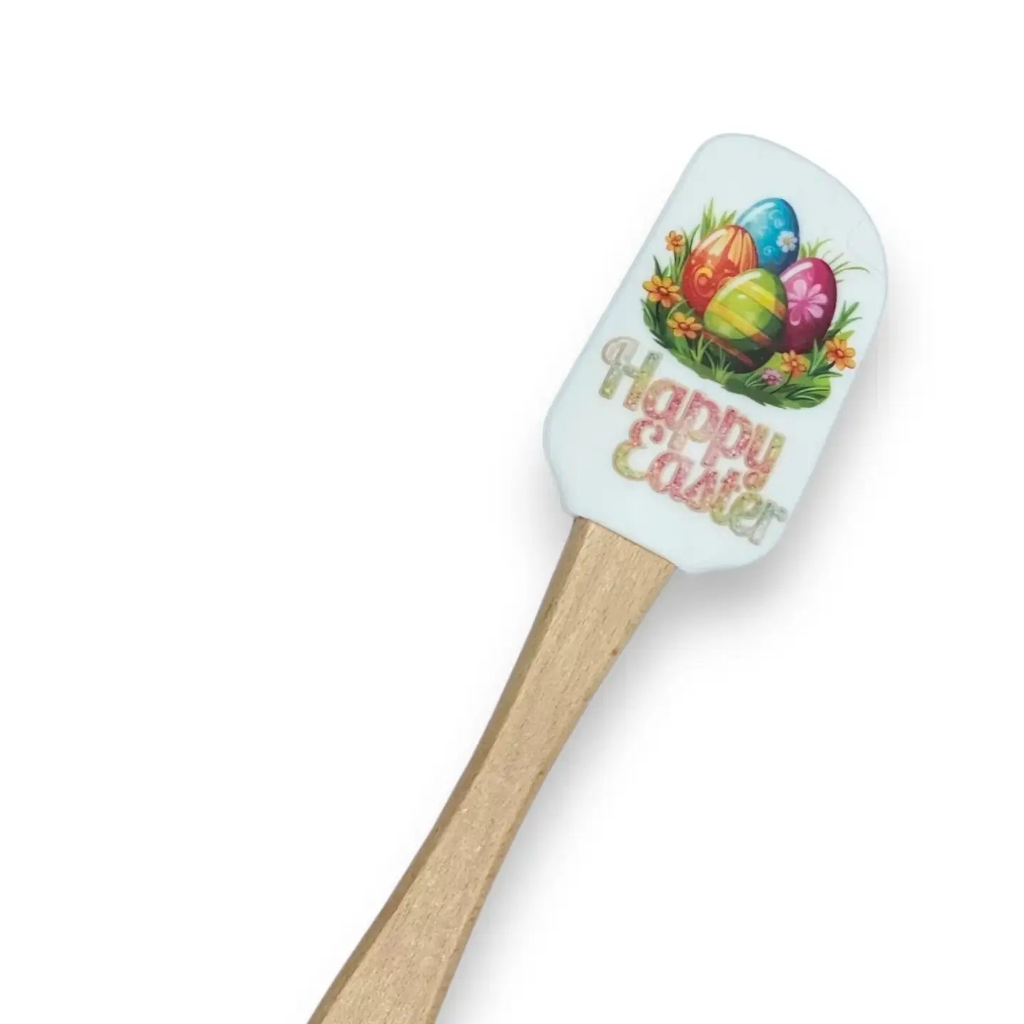 Happy Easter Egg Spatula | Silicone Spatula | Utensil Green Bee Tea Towels