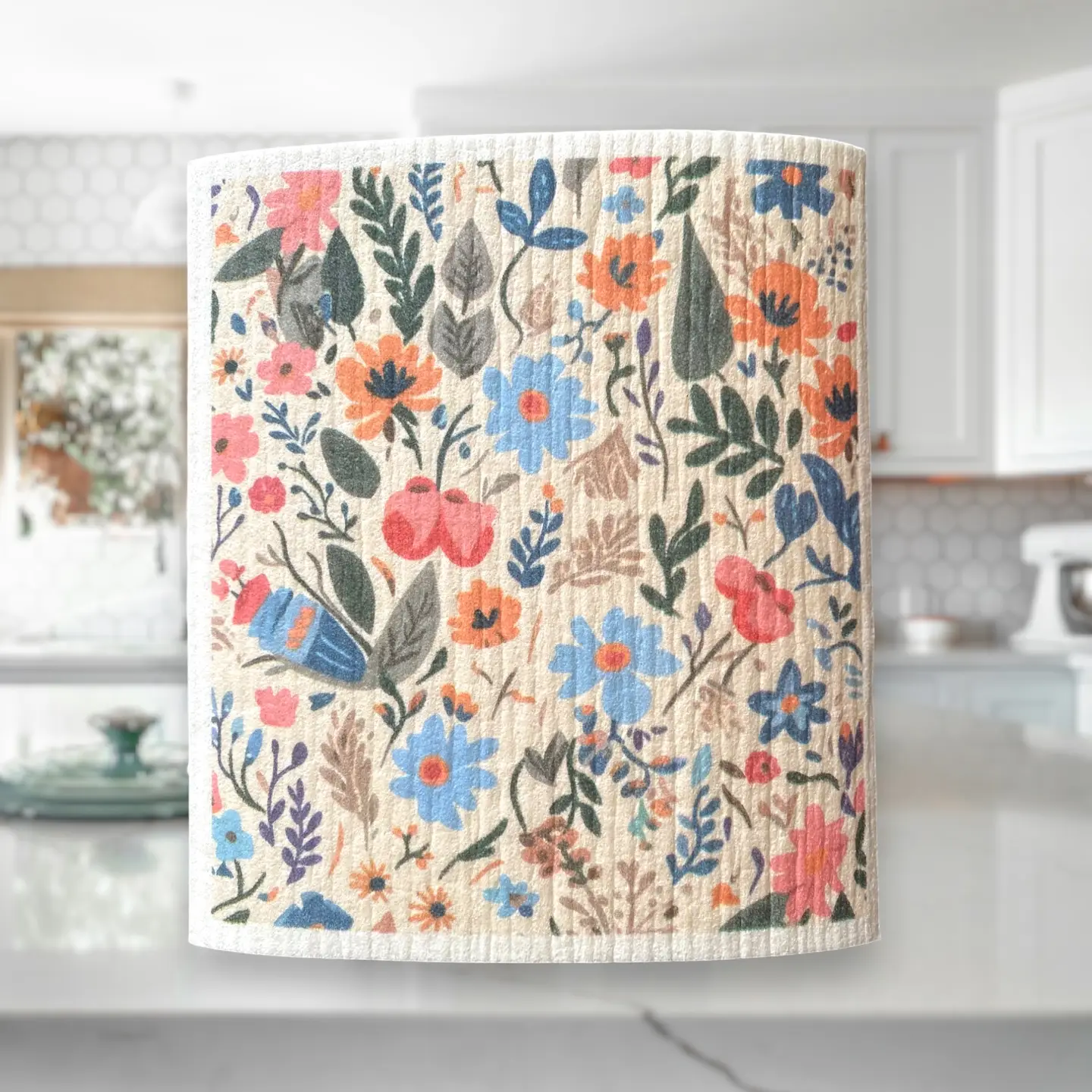 Blue Floral Towels | Kitchen Cloth | Swedish Dish Cloth