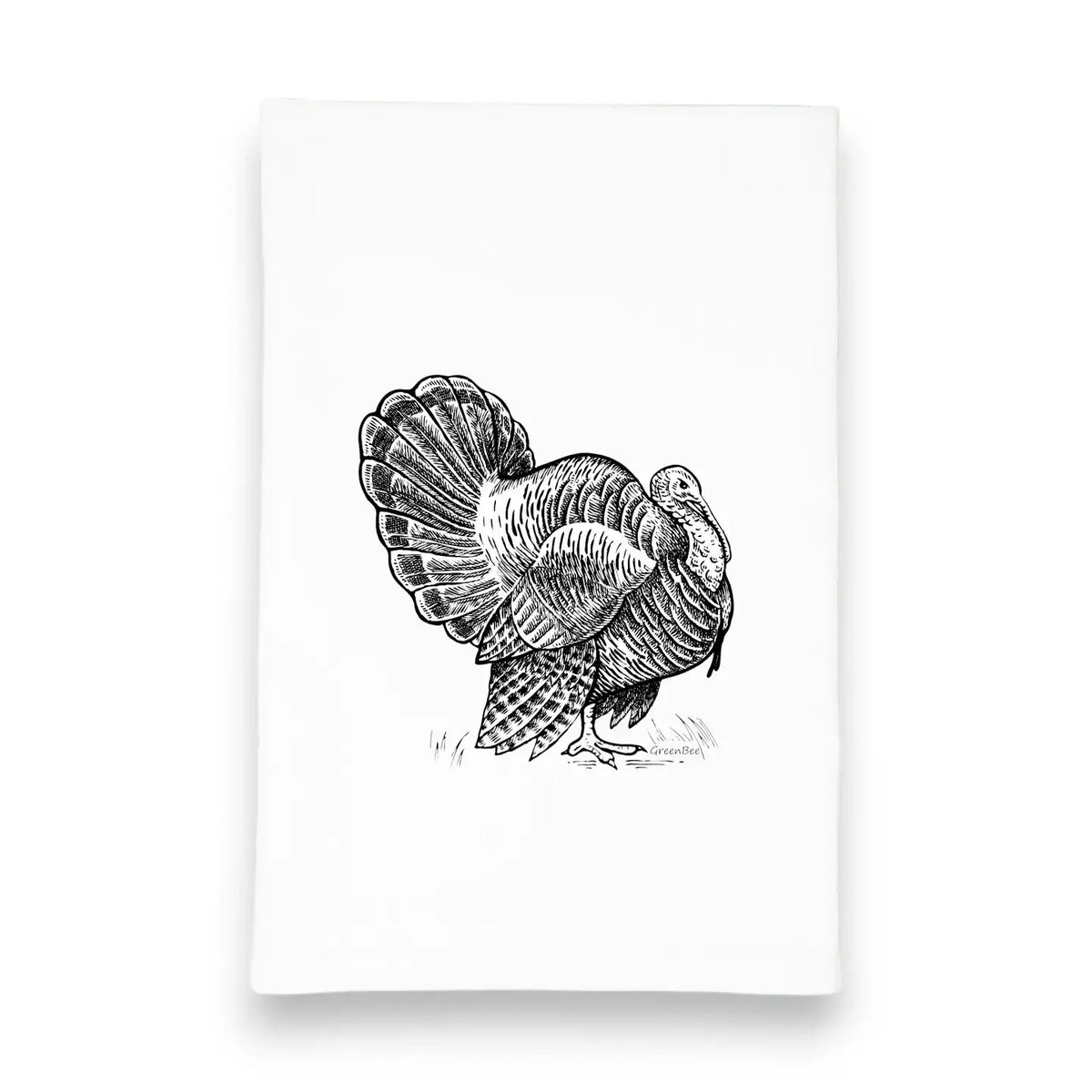 Turkey Dish Towel | Fall Tea Towel | Thanksgiving Dish Towel Green Bee Tea Towels