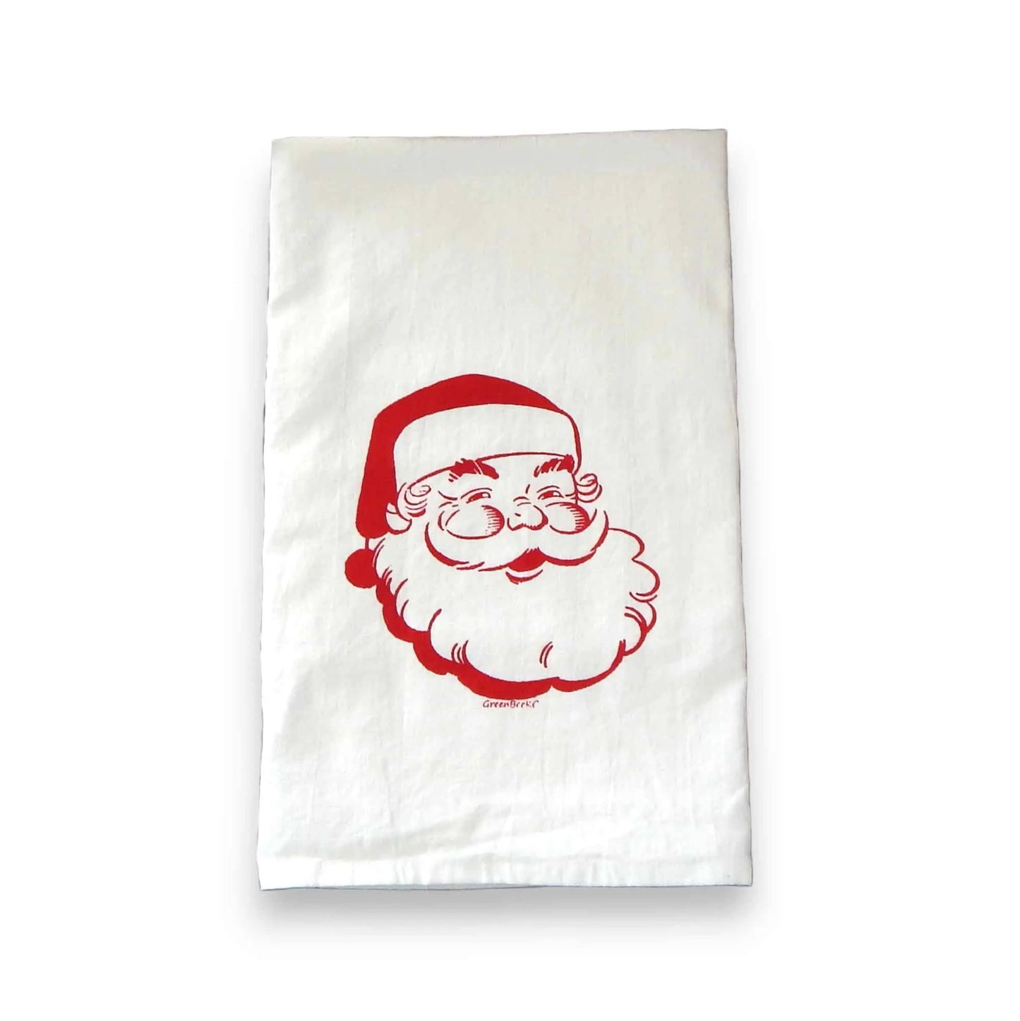 retro vintage 1950s Santa kitchen tea towel
