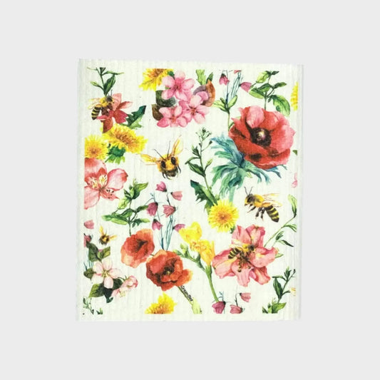 Summer Flower Swedish Dishcloth | Reusable Paper Towels