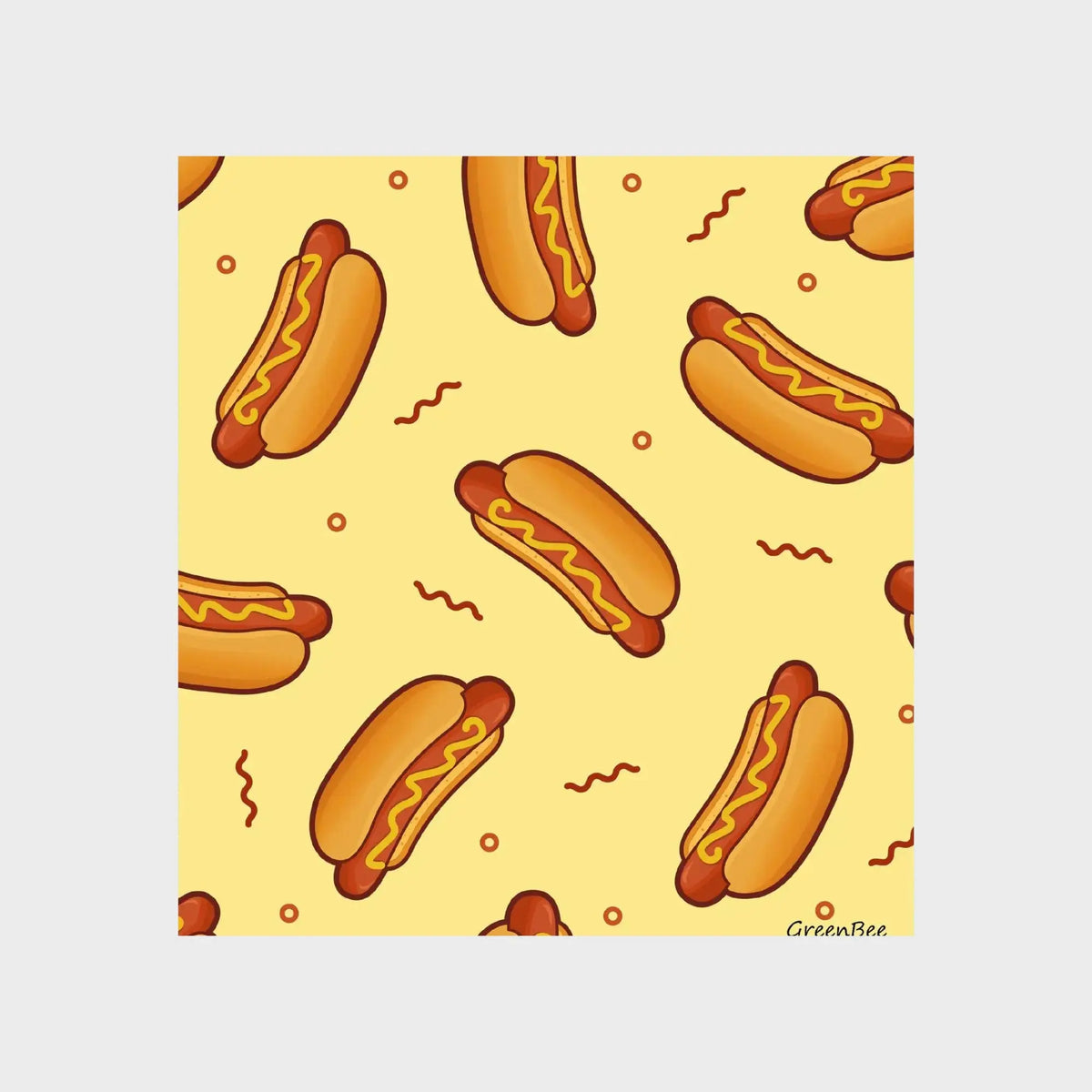 Hot Dog Swedish Dishcloth | Reusable Paper Towels | Kitchen