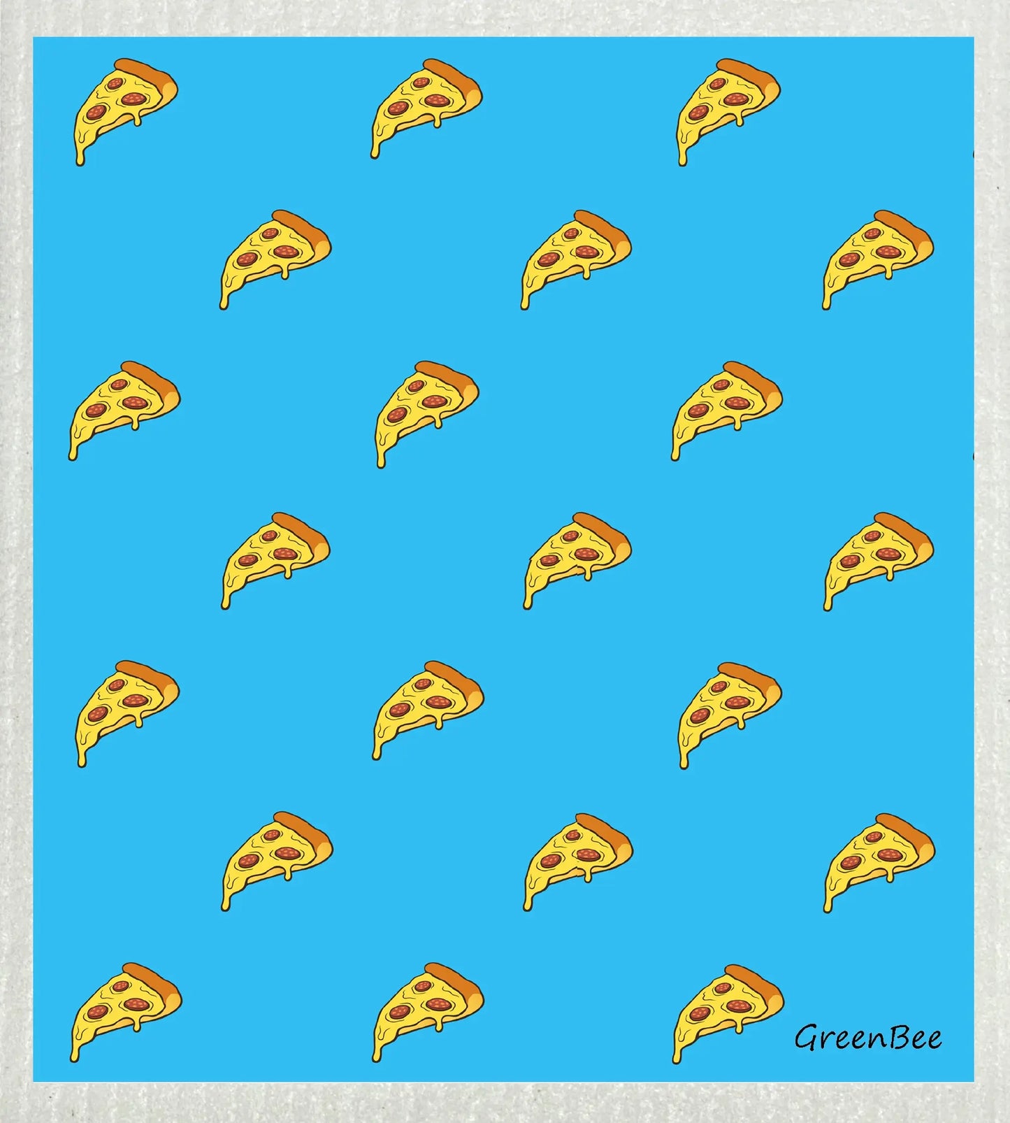 Pizza Slices | Kitchen Cloth | Swedish Dishcloth Green Bee Tea Towels