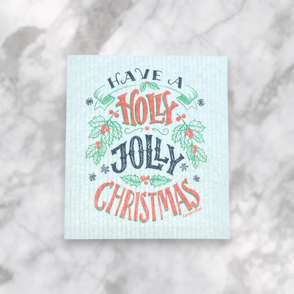 Holly Jolly Swedish Dish Cloth | Reusable Paper Towels