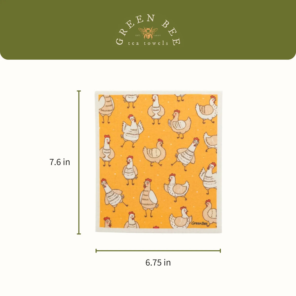 Yellow Chickens Swedish Dishcloth | Eco-Sponge