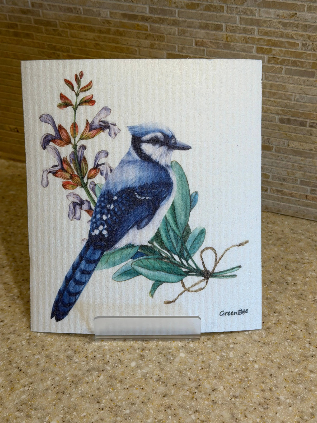 Blue Jay Bird Swedish Dishcloth | Reusable Paper Towels
