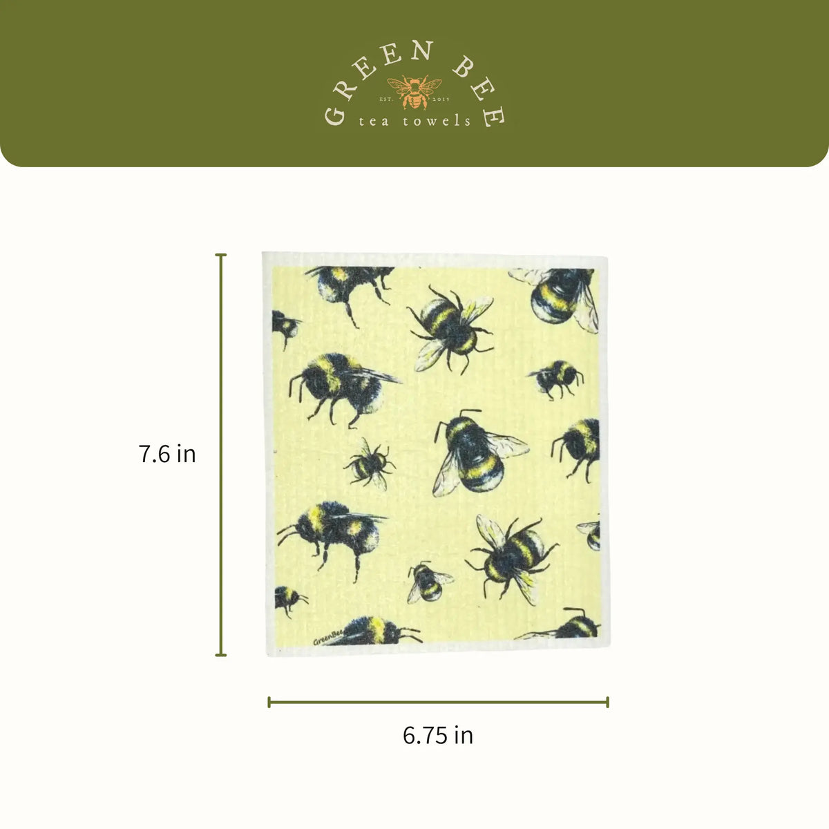 Yellow Bee Swedish Dishcloth | Kitchen Cloth | Dish Towel