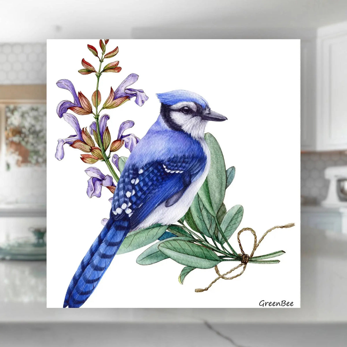 Blue Jay Bird Swedish Dishcloth | Reusable Paper Towels