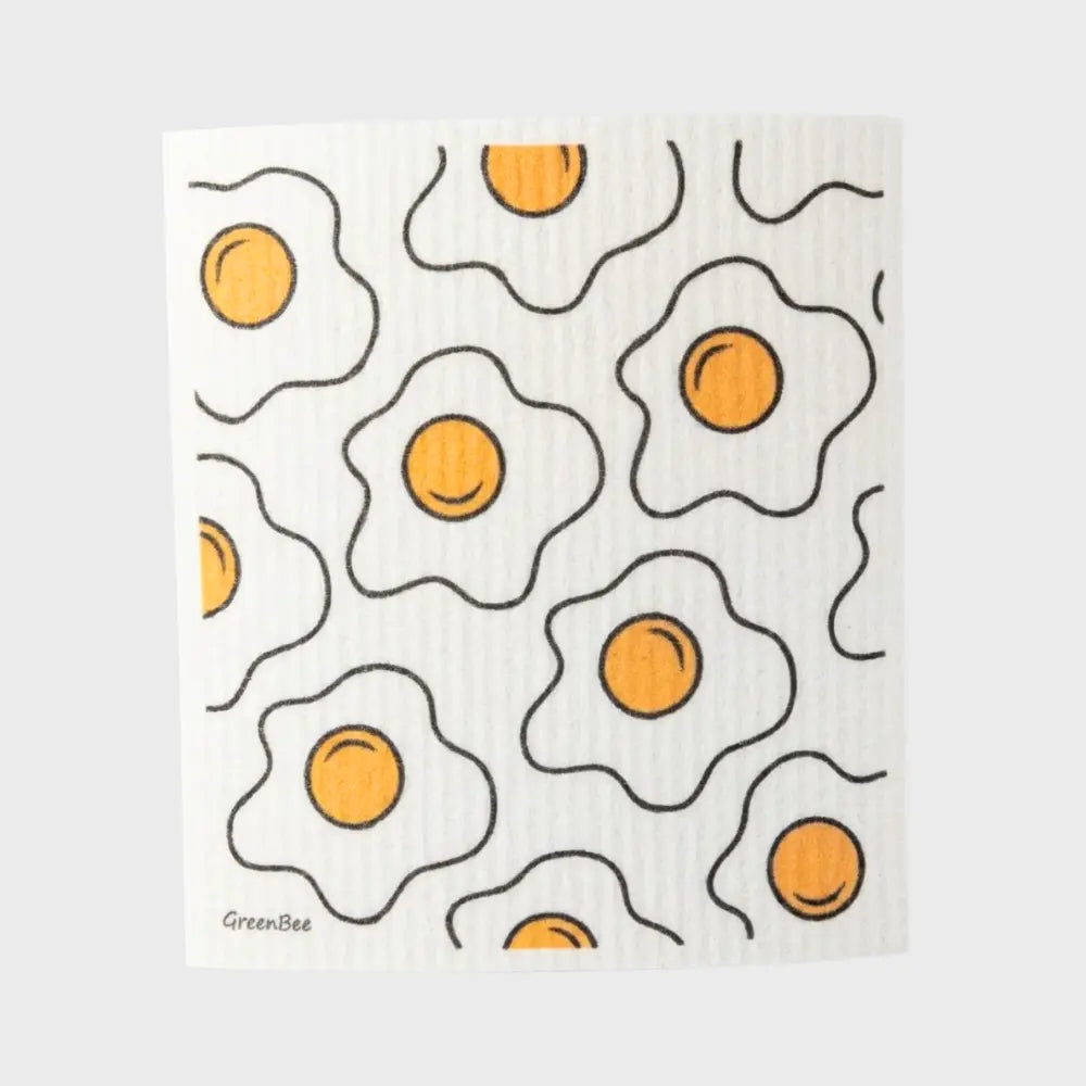 Fried Egg Swedish Dishcloth | Reusable Paper Towels