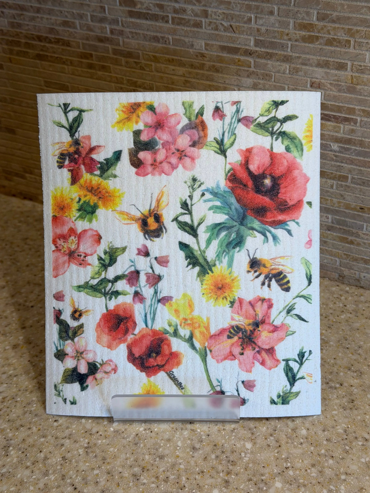 Summer Flower Swedish Dishcloth | Reusable Paper Towels