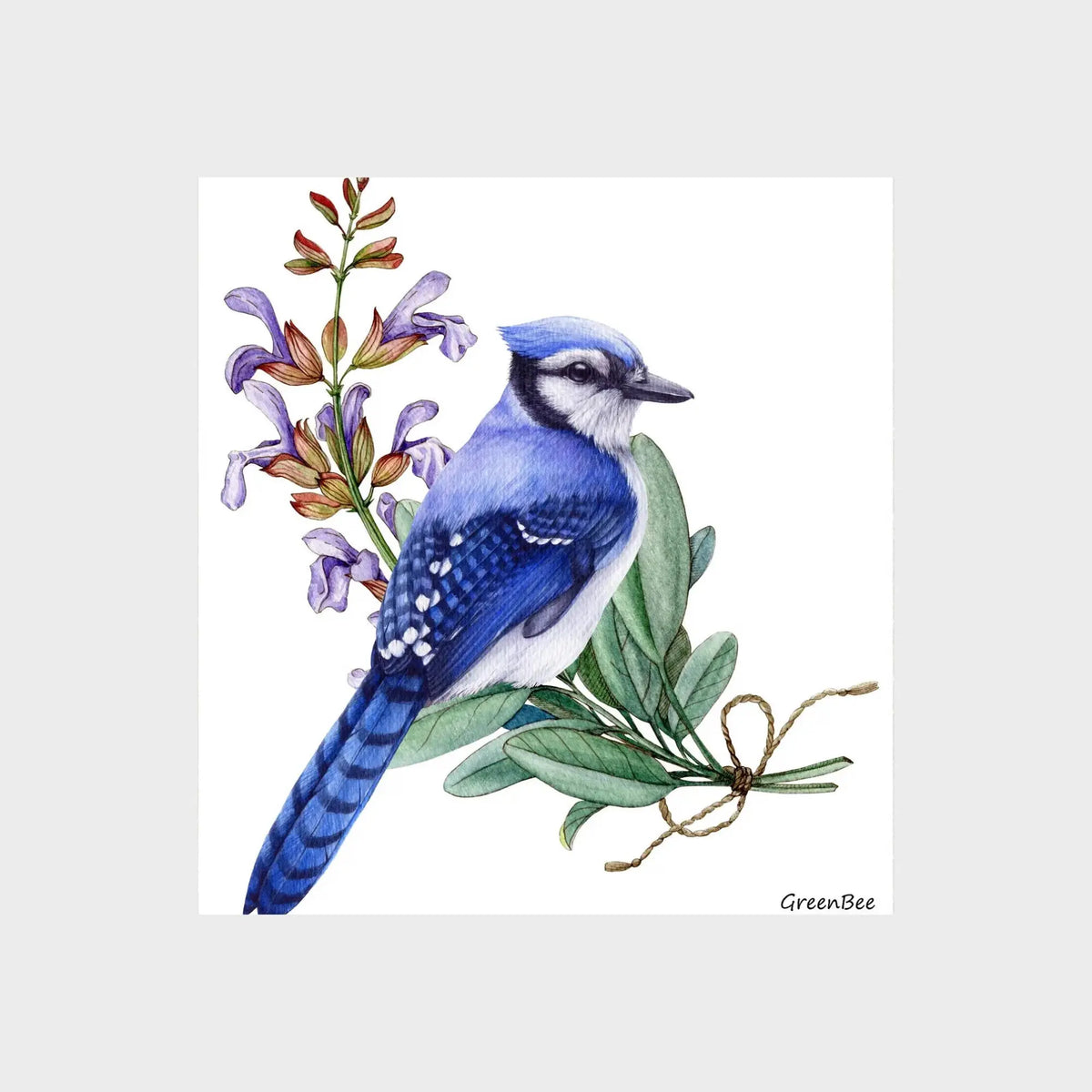 Blue Jay Bird Swedish Dishcloth | Reusable Paper Towels