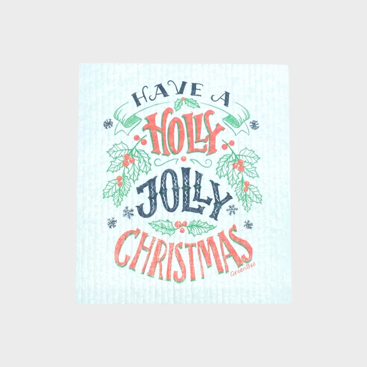 Holly Jolly Swedish Dish Cloth | Reusable Paper Towels