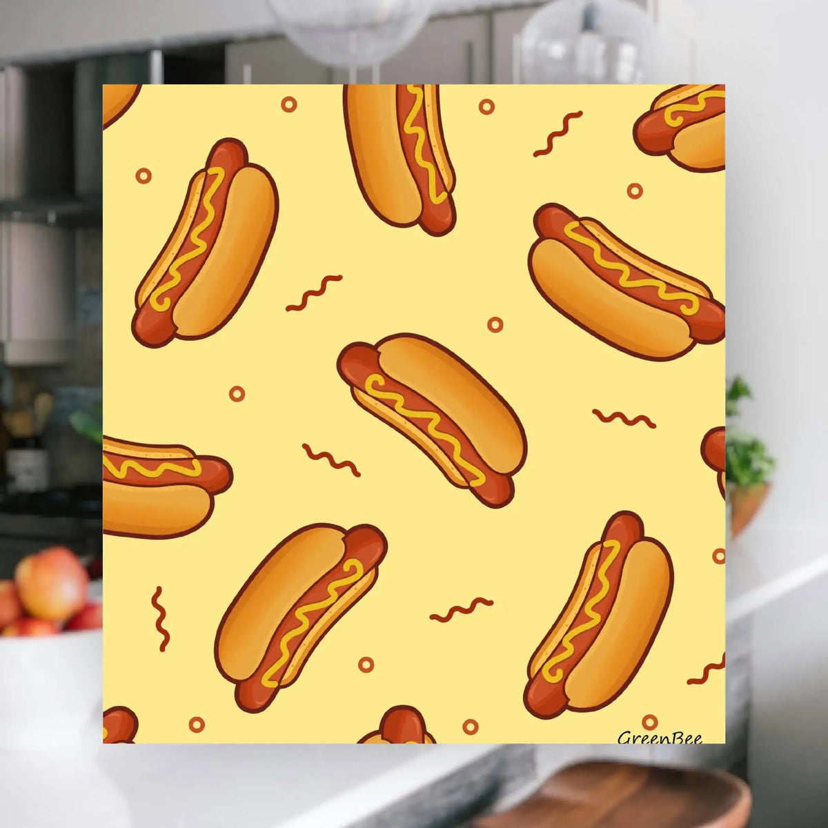 Hot Dog Swedish Dishcloth | Reusable Paper Towels | Kitchen