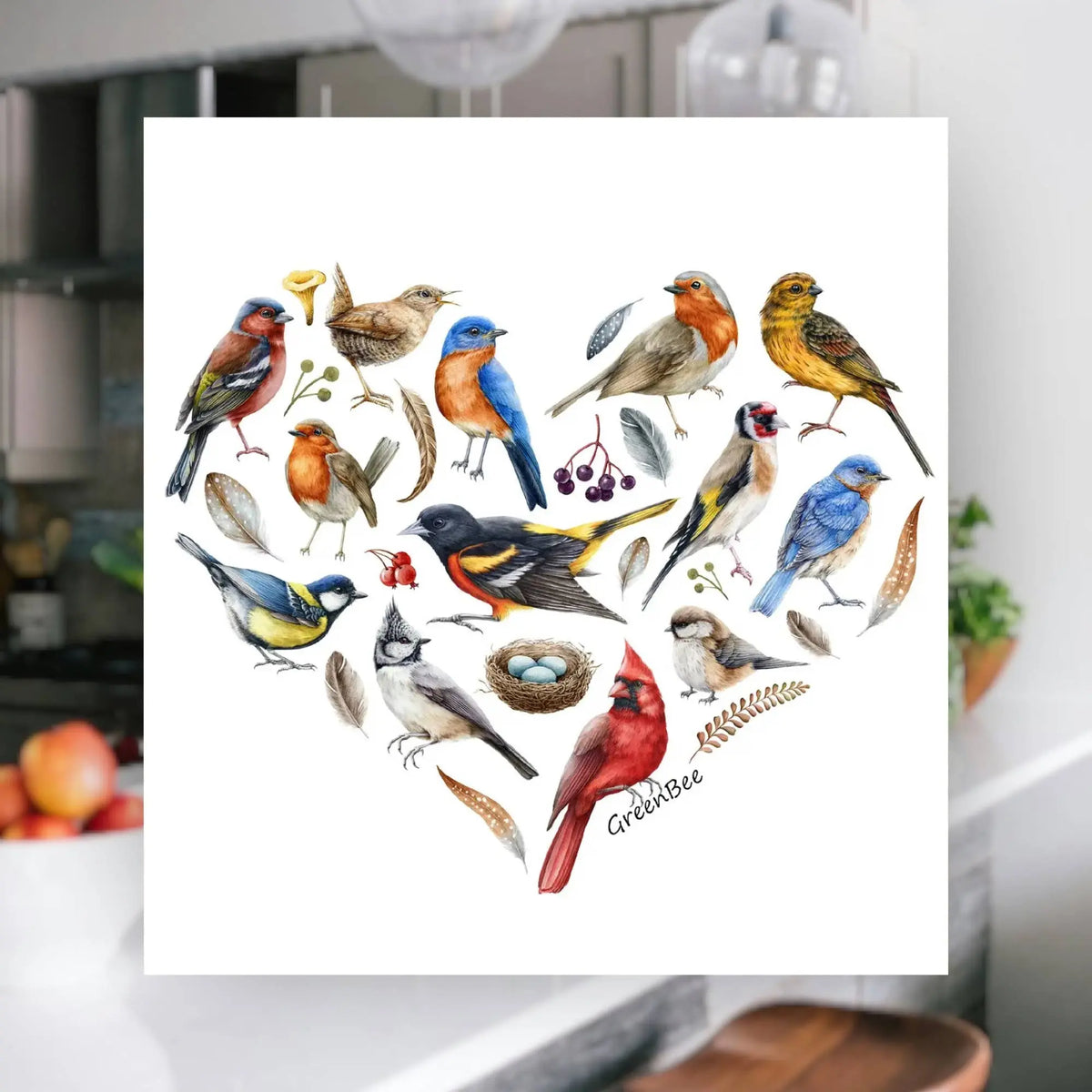 Backyard Birds Swedish Dishcloth | Reusable Paper Towel
