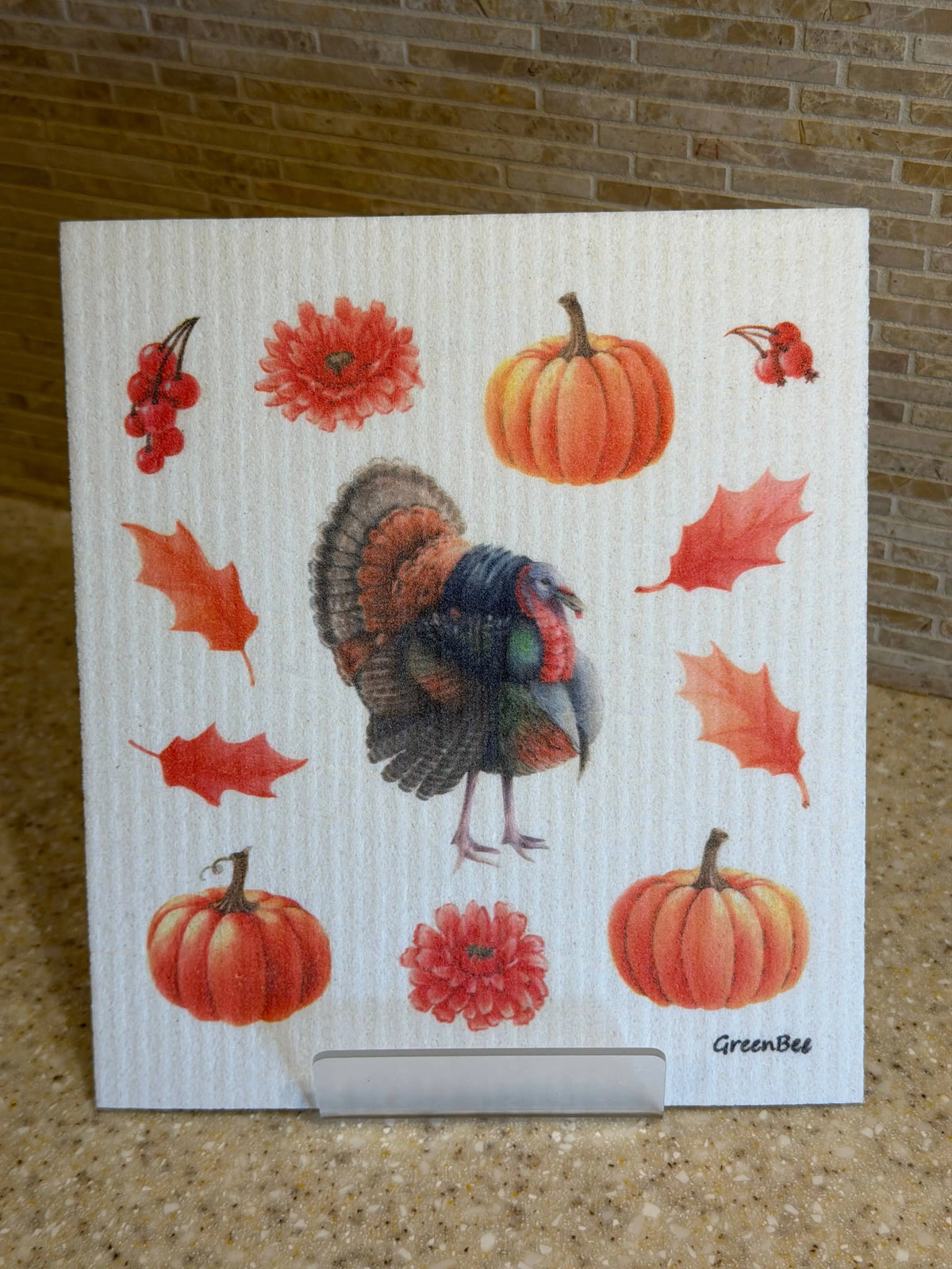 Fall Turkey Swedish Dishcloth | Reusable Paper Towels