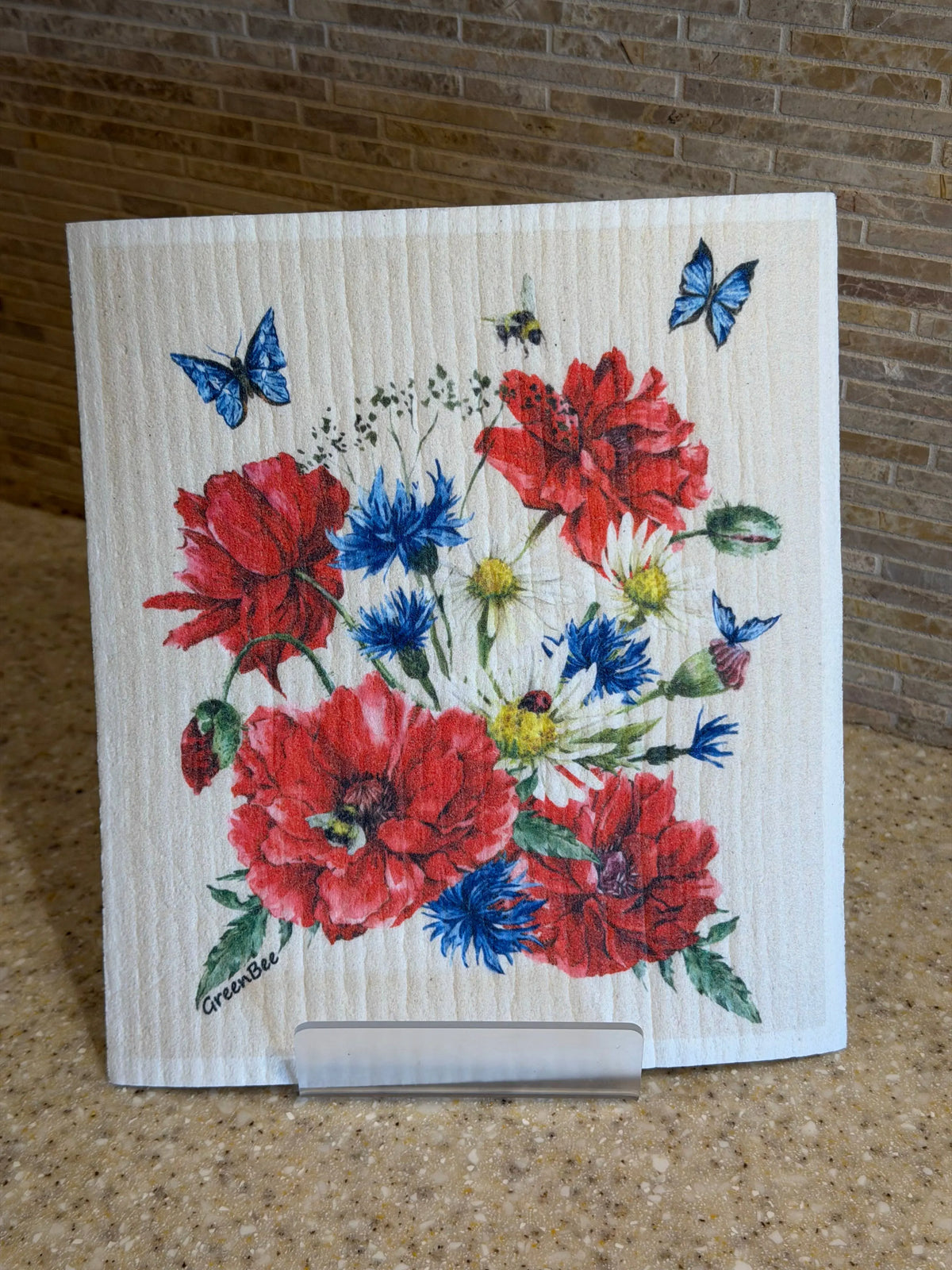 Flower Butterfly Swedish Dishcloth | Reusable Paper Towels