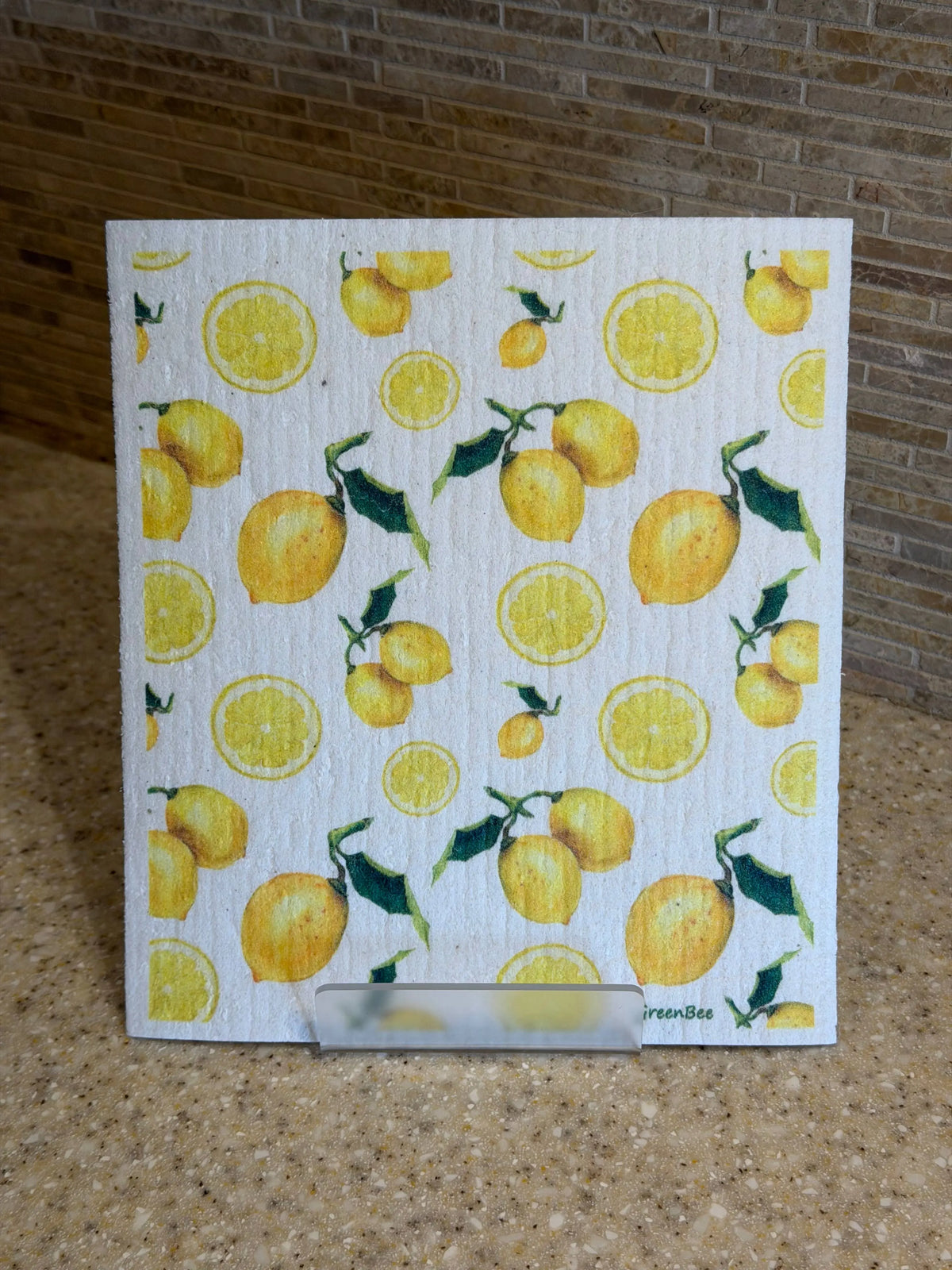 Lemon Pattern Swedish Dishcloth | Reusable Paper Towels