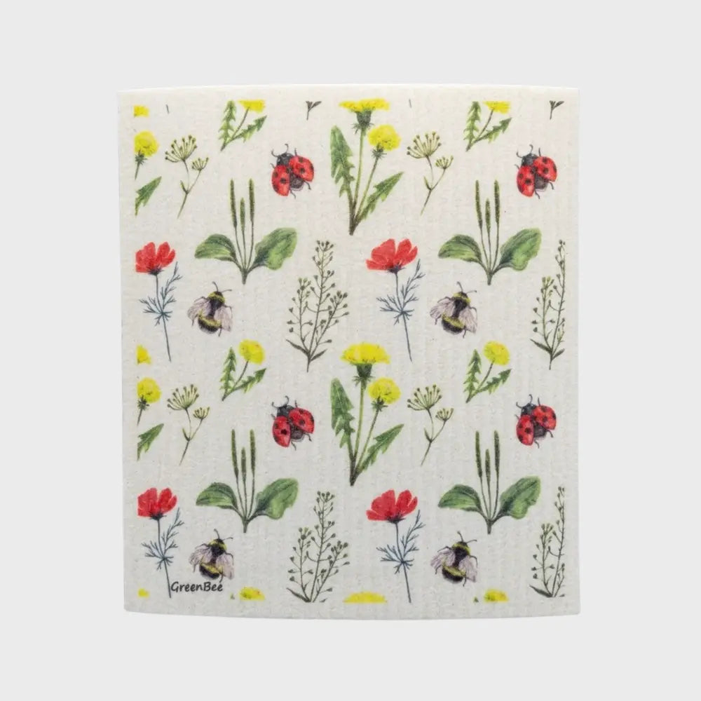 Lady Bug Meadow Swedish Dishcloth | Reusable Paper Towels