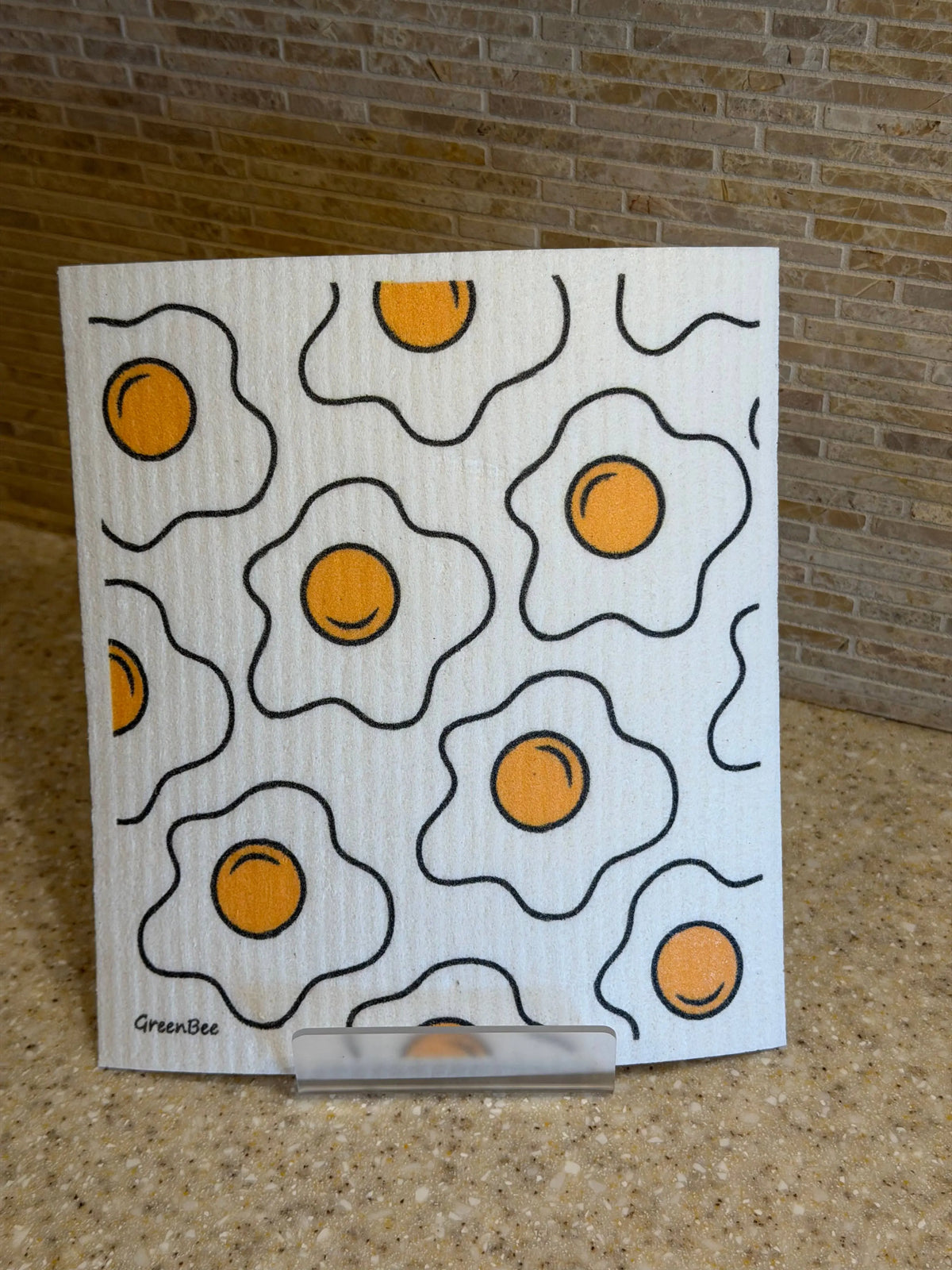 Fried Egg Swedish Dishcloth | Reusable Paper Towels
