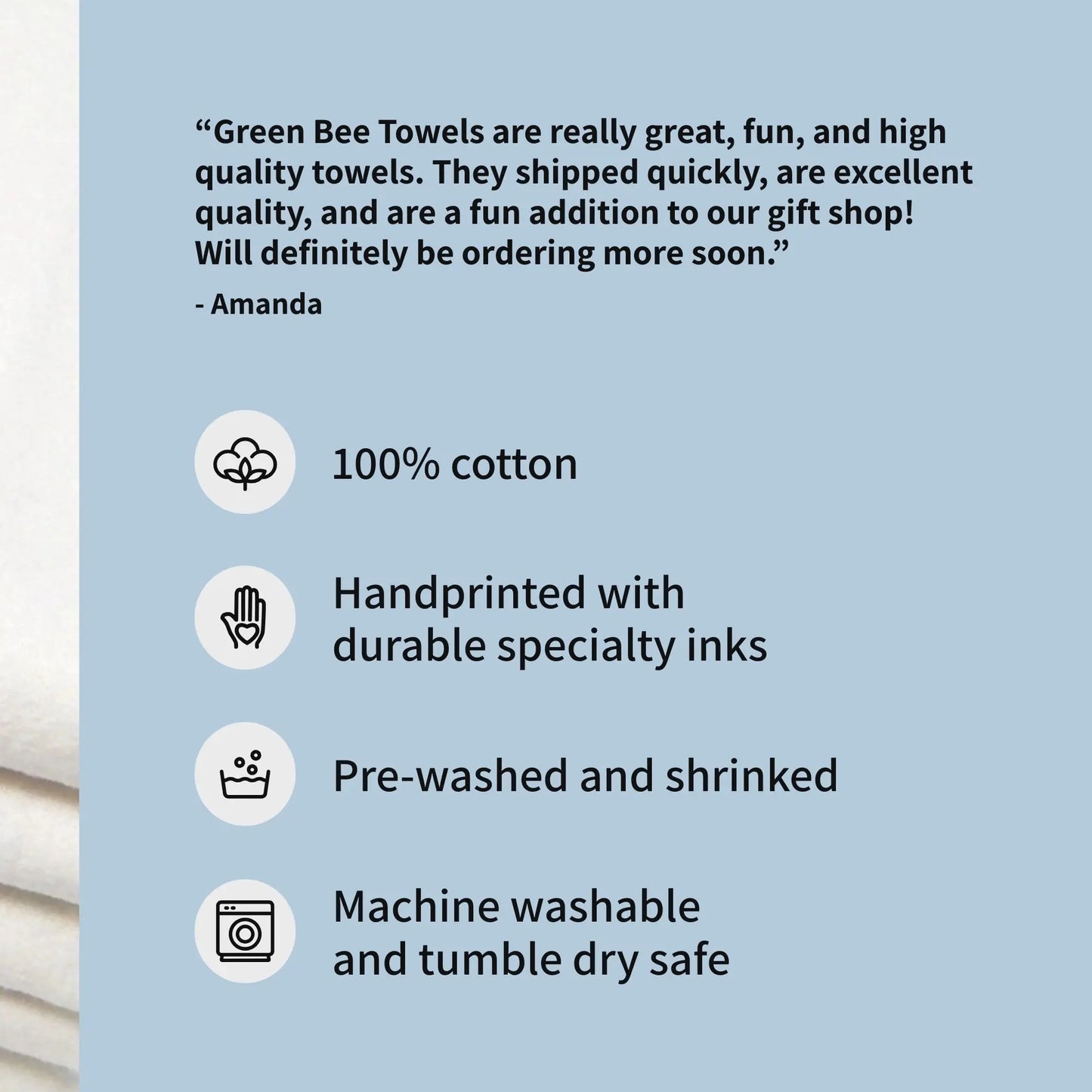 Green Bee Tea Towel Benefits Blue