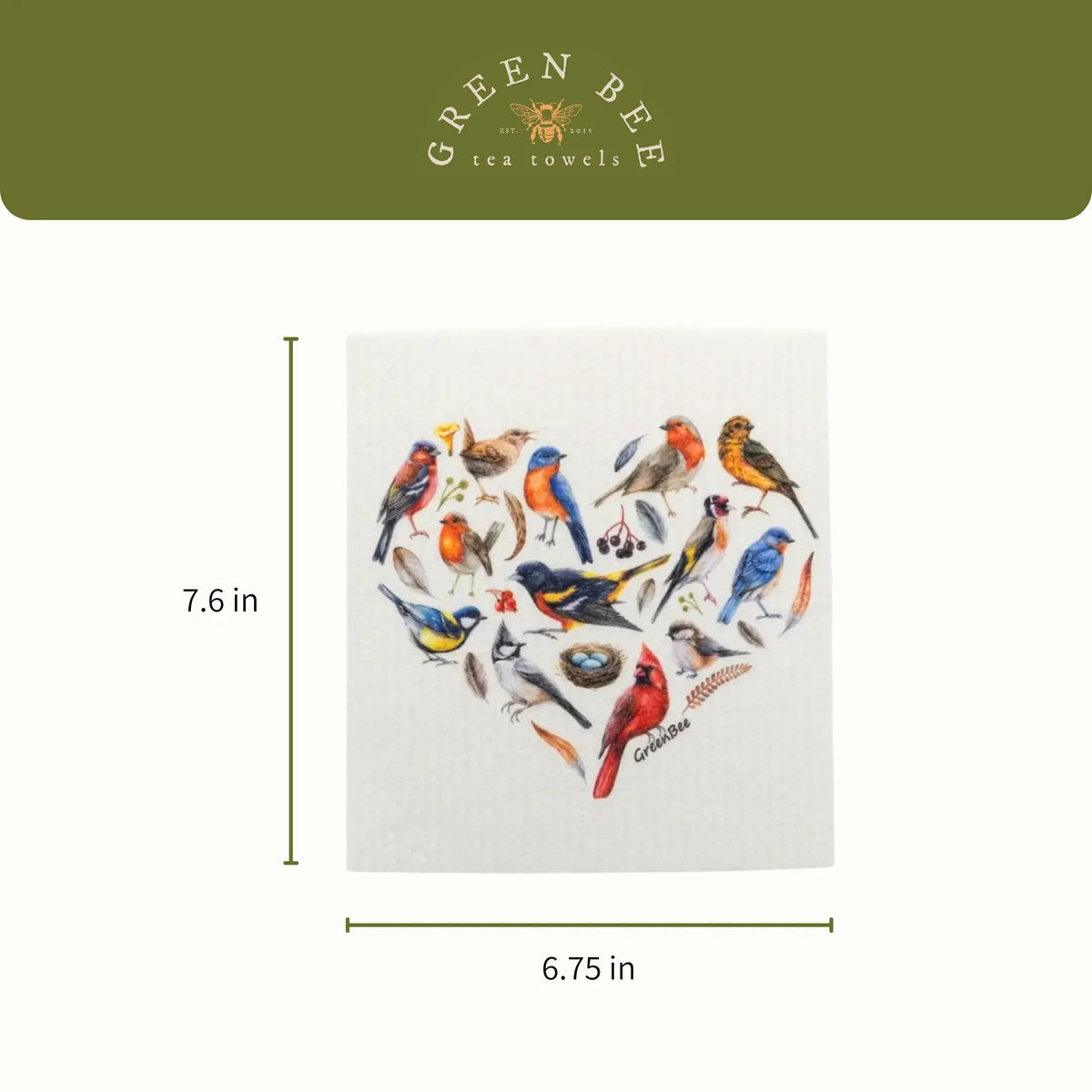Backyard Birds Swedish Dishcloth | Reusable Paper Towel