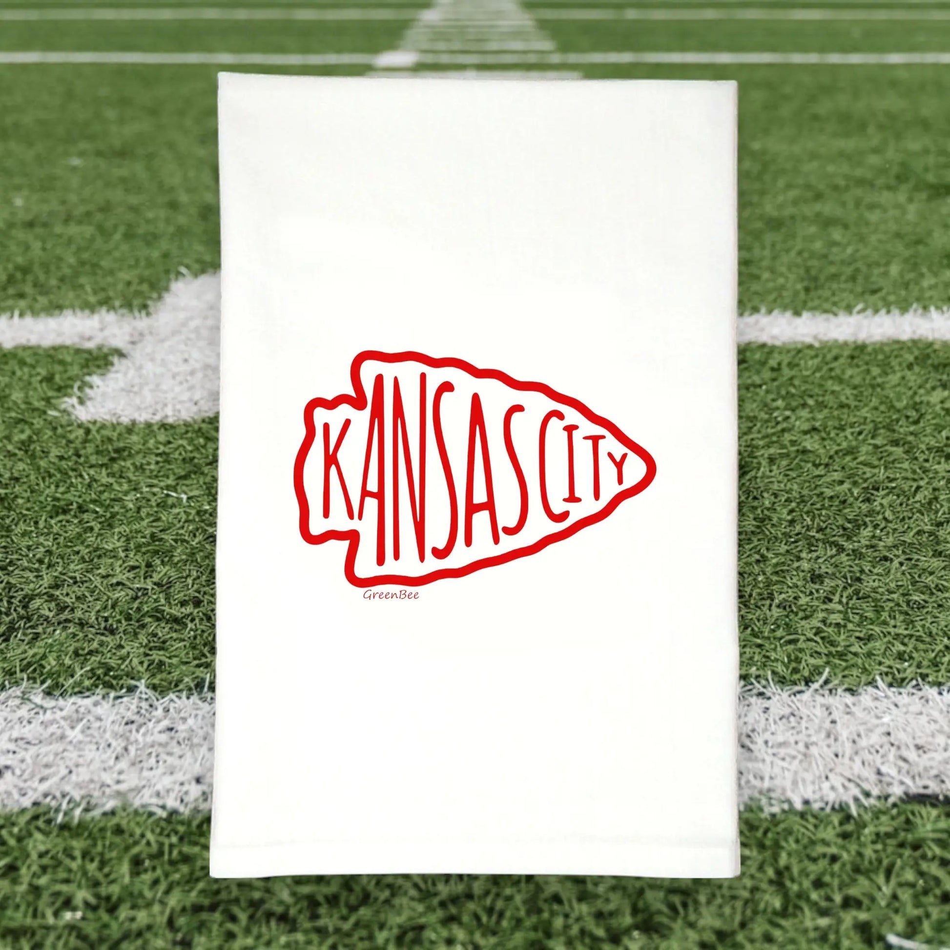Chiefs Arrowhead Kitchen Towel Green Bee Tea Towels