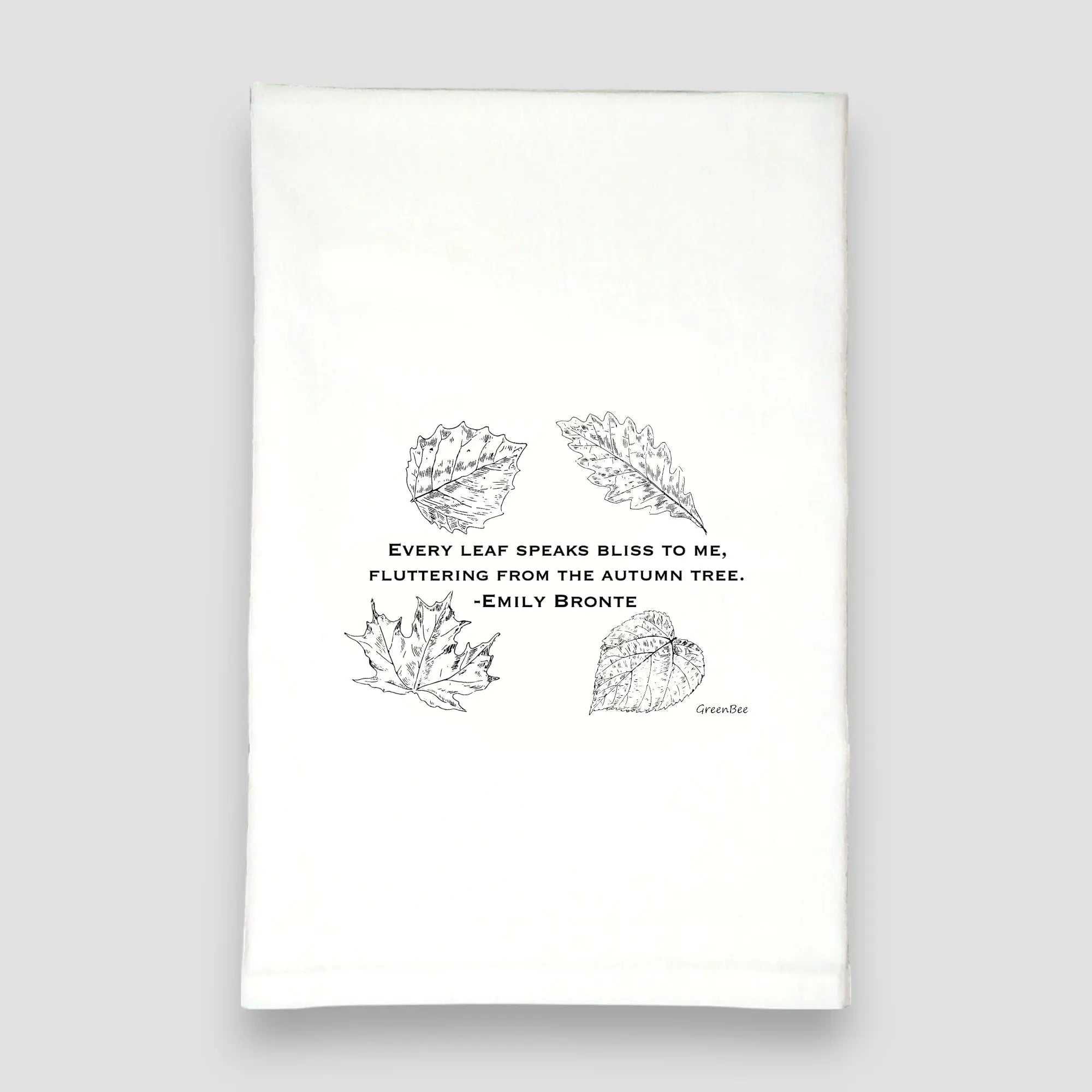 Fall Leaves Tea Towel - Autumn Kitchen Gift – Green Bee Tea Towels