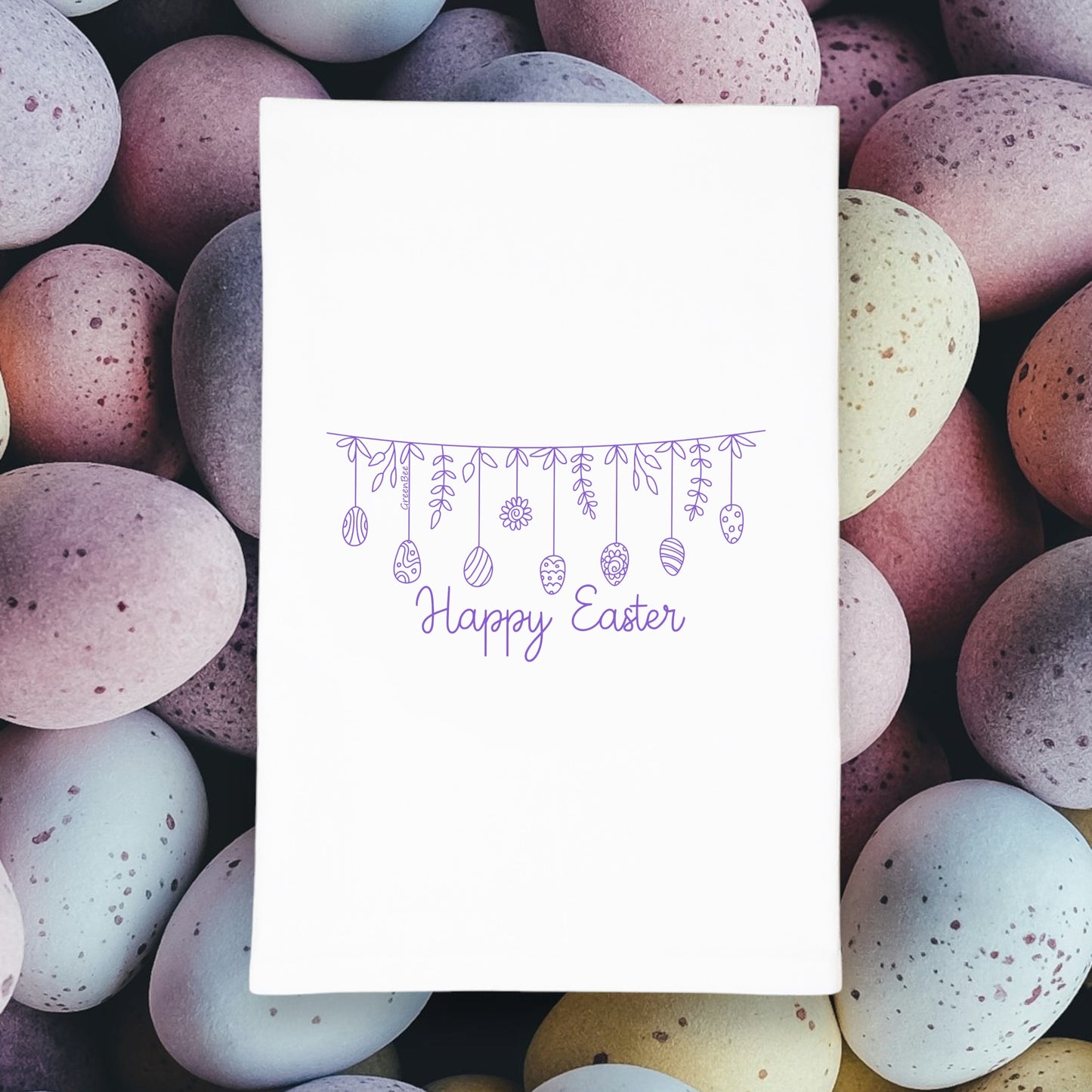 Happy Easter Towel | Spring Tea Towels | Easter Egg Towels