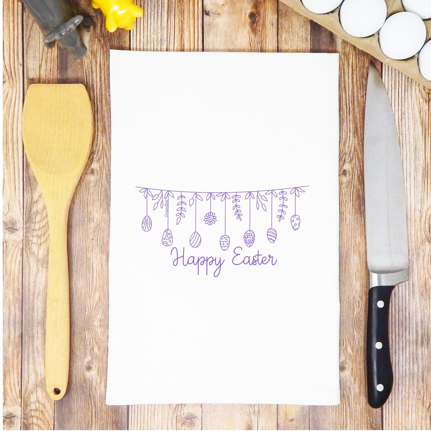 Happy Easter Towel | Spring Tea Towels | Easter Egg Towels