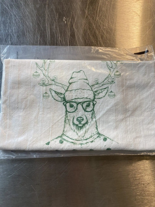 Hipster Deer Tea Towel Seconds Sale Green Green Bee Tea Towels