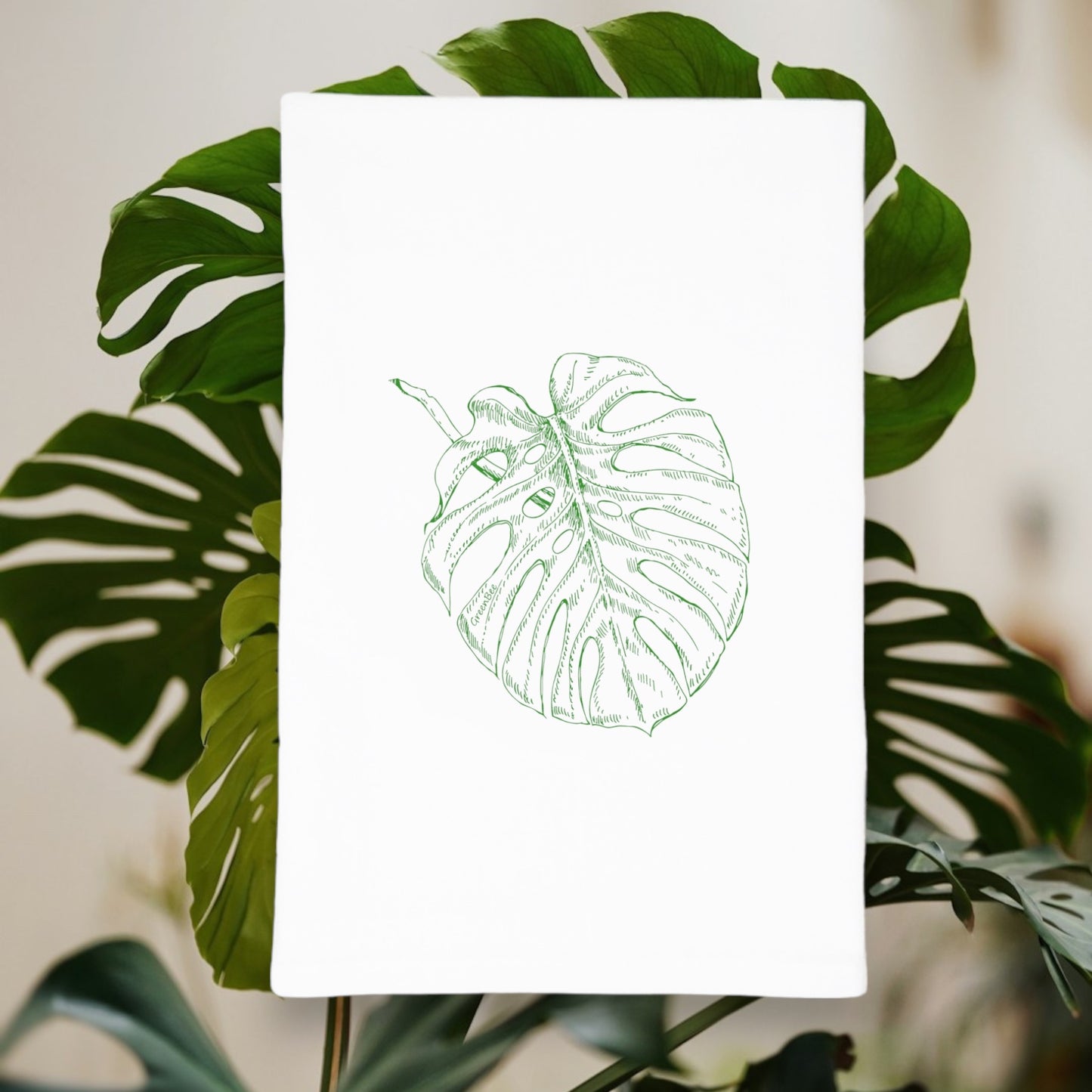 Monstera Dish Towel | Tea Towels | Plant Kitchen Tea Towels