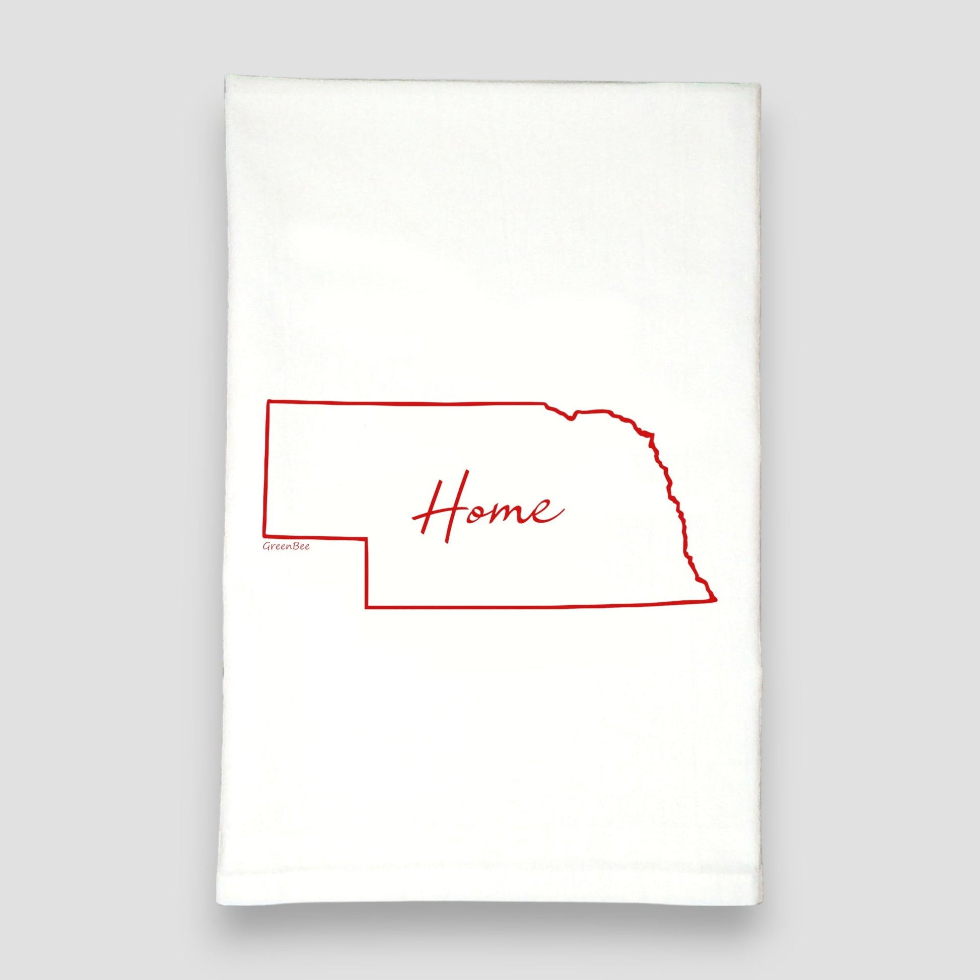 Nebraska Kitchen Towel | State Home Tea Towel | Cornhusker State Gift Green Bee Tea Towels
