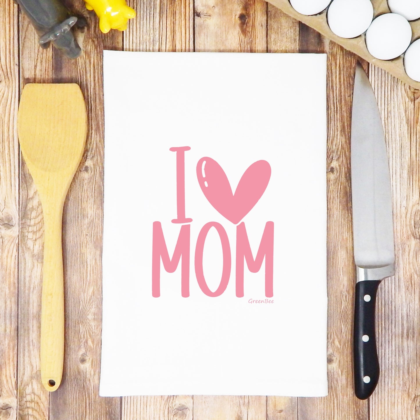 I Love Mom Kitchen Towel | Tea Towels | Mothers Day Towels