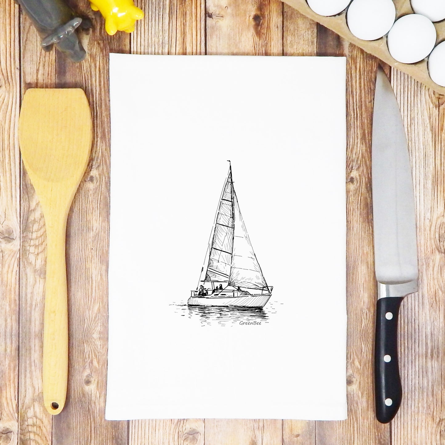 Sail Boat Towel | Tea Towels | Kitchen Tea Towels