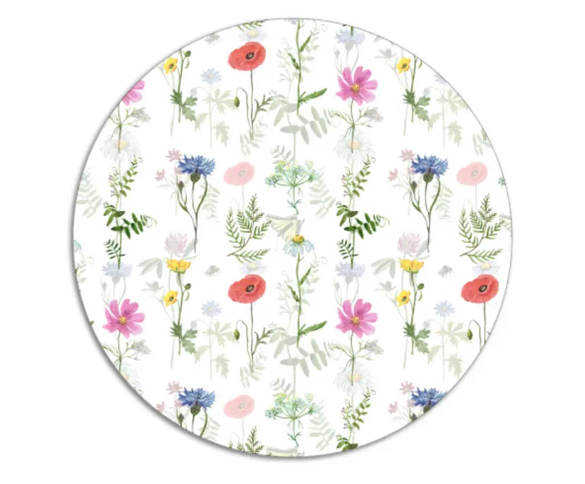 Bee Happy Floral Coasters Set of 4 Green Bee Tea Towels