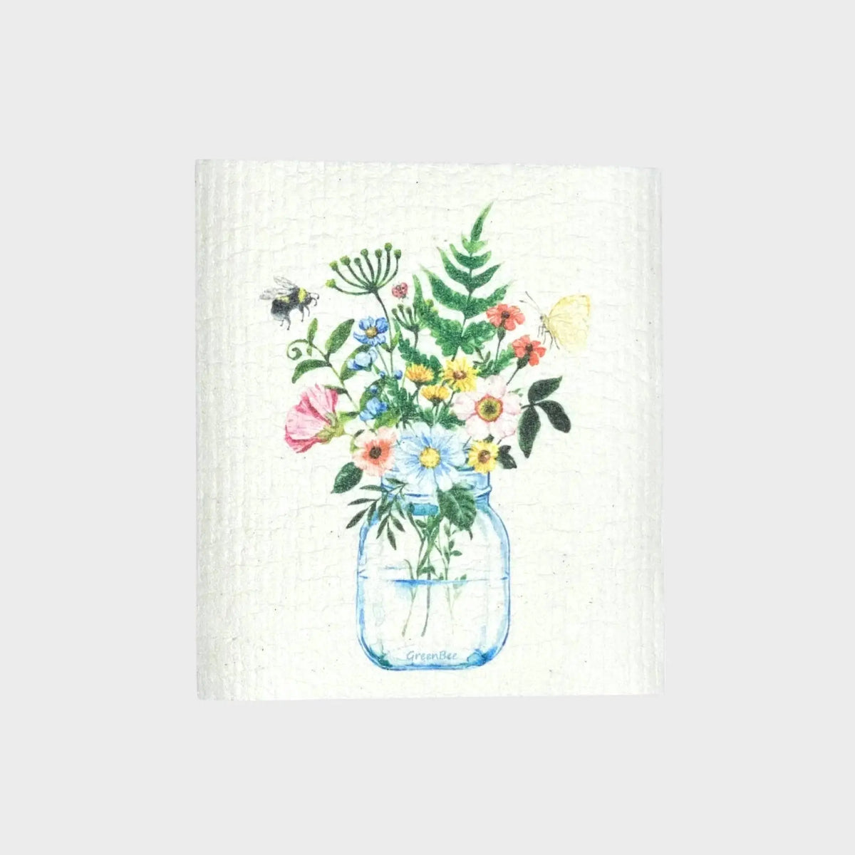 Flower Vase Swedish Dishcloth | Kitchen Cloth | Dish Towel