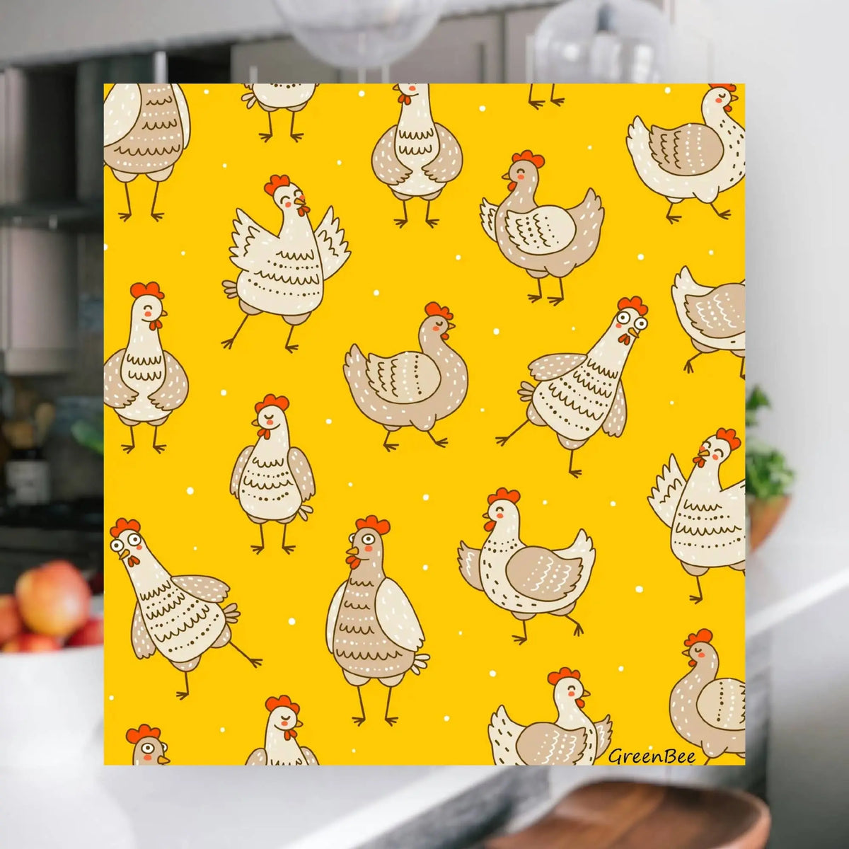 Yellow Chickens Swedish Dishcloth | Eco-Sponge