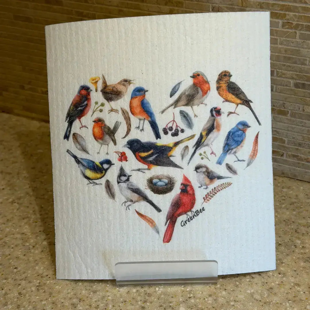 Backyard Birds Swedish Dishcloth | Reusable Paper Towel